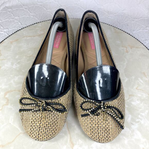 Isaac Mizrahi Ballet Flats Womens Size 7 Tan New York Dressy Bow Cushion Shoes - Picture 4 of 13